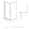 Душова кабіна квадратна Cersanit ARTECO PIVOT 90x90x190 S157-010