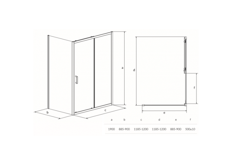 Прямокутна душова кабіна Cersanit ZIP 120x90x190 S154-01