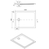 Піддон душової кабіни Cersanit ТАКО 100x80x4 прямокутний S204-019 