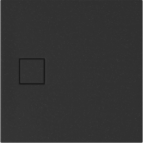 Душовий піддон квадратний Cersanit tako slim 80x80x4 чорний матовий + сифон S932-165 