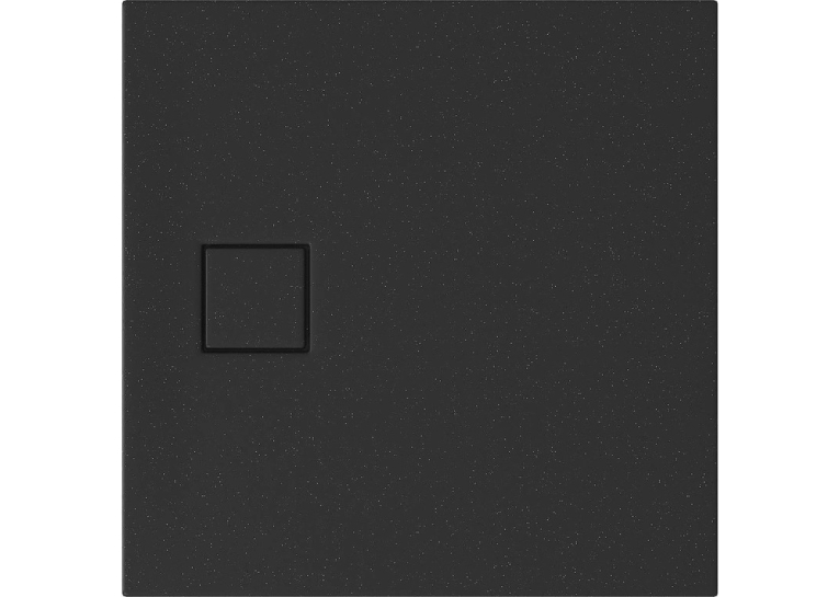Душовий піддон квадратний Cersanit tako slim 80x80x4 чорний матовий + сифон S932-165 