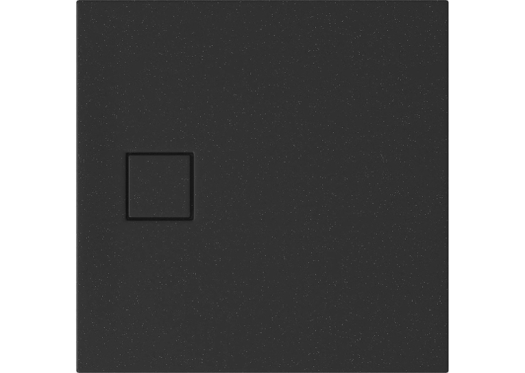 Душовий піддон квадратний Cersanit tako slim 80x80x4 чорний матовий + сифон S932-165 