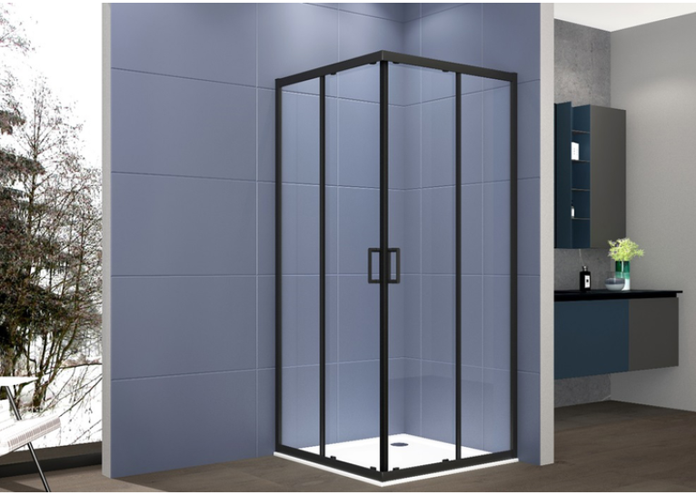 Душова кабіна квадратнаCERSANIT BRASCO 80x80x190 Чорний S168-007