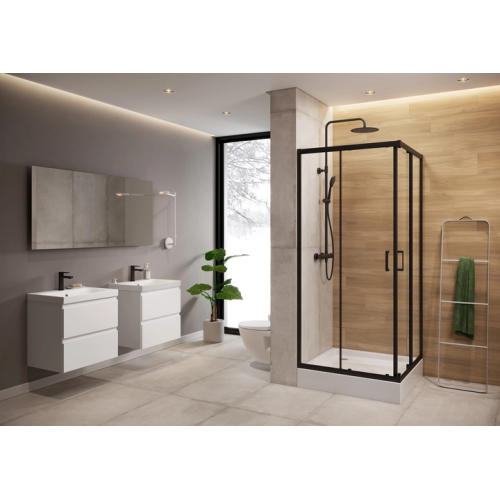 Душова кабіна квадратна CERSANIT BRASCO 90x90x190 Чорний S168-008