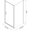 Душевая кабина квадратная Cersanit BRASCO 80x80x190 Хром S168-009