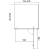 Душевая кабина квадратная Cersanit BRASCO 80x80x190 Хром S168-009