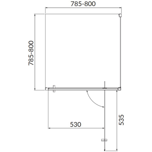 Душова кабіна квадратна Cersanit BRASCO 80x80x190 Хром S168-009