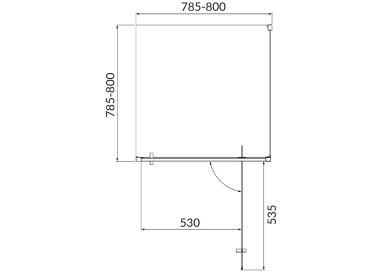 Душевая кабина квадратная Cersanit BRASCO 80x80x190 Хром S168-009
