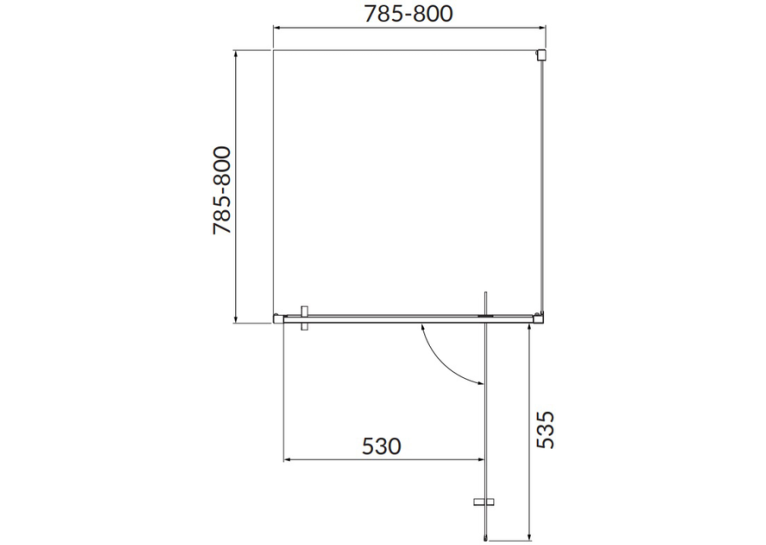 Душова кабіна квадратна Cersanit BRASCO 80x80x190 Хром S168-009