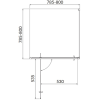 Душевая кабина квадратная Cersanit BRASCO 80x80x190 Хром S168-009