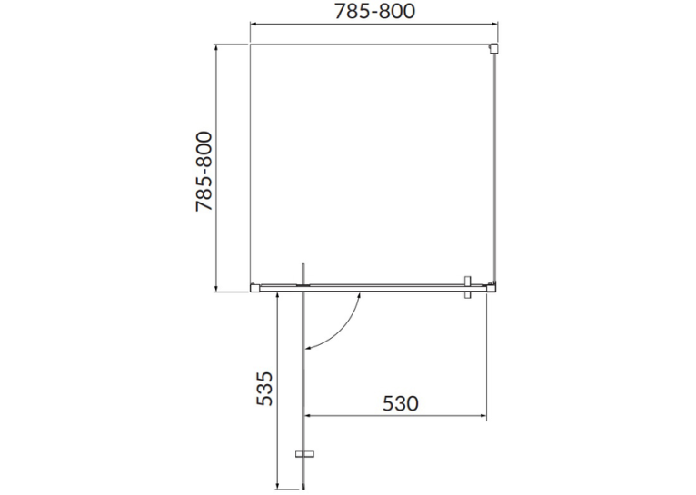 Душова кабіна квадратна Cersanit BRASCO 80x80x190 Хром S168-009