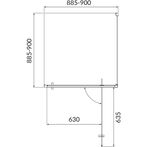 Душова кабіна квадратна Cersanit BRASCO 90x90x190 Хром S168-010