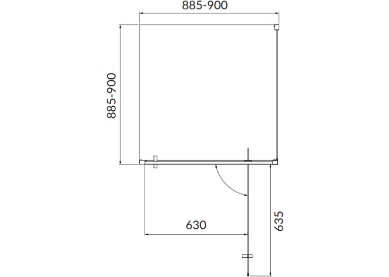 Душова кабіна квадратна Cersanit BRASCO 90x90x190 Хром S168-010