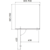 Душова кабіна квадратна Cersanit BRASCO 90x90x190 Хром S168-010