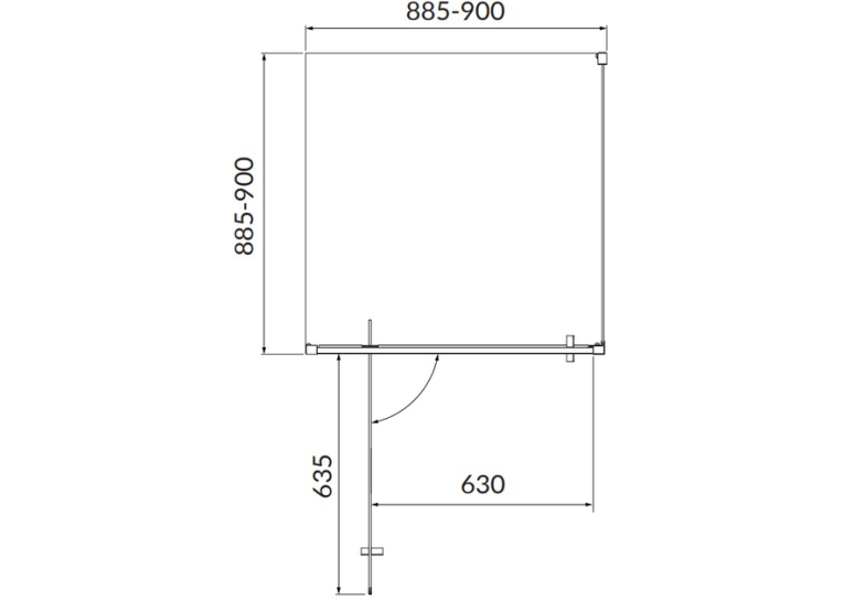 Душова кабіна квадратна Cersanit BRASCO 90x90x190 Хром S168-010