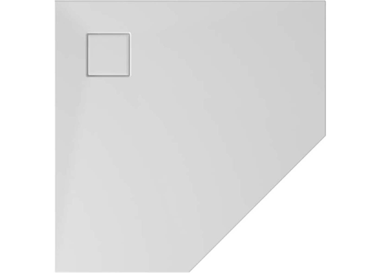 Душовий піддон п'ятикутний Cersanit tako slim 90x4 білий глянцевий + сифон S601-129