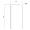 ШТОРКА ДЛЯ ВАННИ Cersanit EASY NEW 140Х70 ОДИНАРНА, ПРОФІЛЬ ХРОМ, ПРОЗОРЕ СКЛО, S301-289