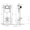 Инсталляционная система Cersanit AQUA 50 PNEU QF для унитаза, без кнопки K97-521