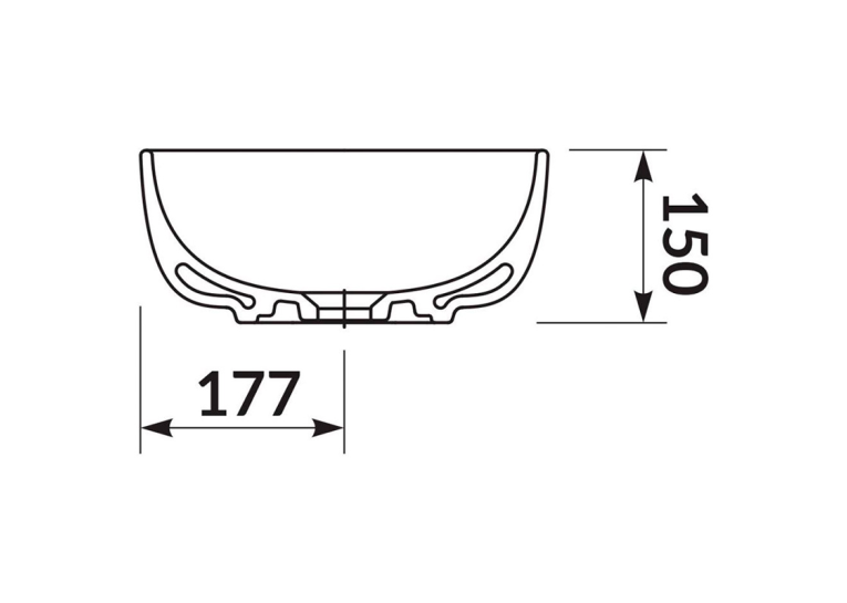 Раковина Cersanit MODUO 50см на стільницю, овальна K116-049