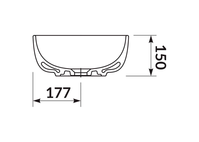 Раковина Cersanit MODUO 50см на стільницю, овальна K116-049