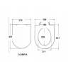 Сидіння для унітаз Cersanit Olimpia Soft-Close (Повільне падіння) дюропласт K98-0204