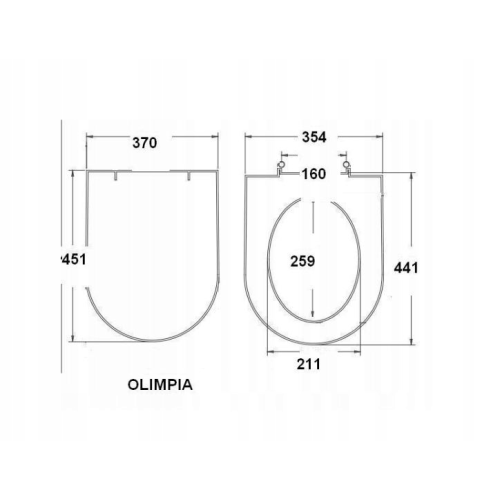 Сидіння для унітаз Cersanit Olimpia Soft-Close (Повільне падіння) дюропласт K98-0204