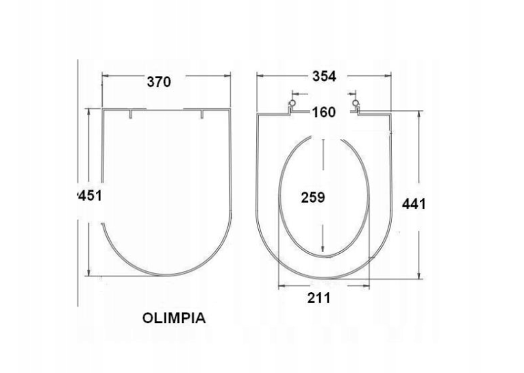 Сидіння для унітаз Cersanit Olimpia Soft-Close (Повільне падіння) дюропласт K98-0204