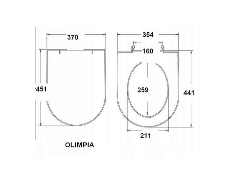 Сиденье для унитаз Cersanit Olimpia Soft-Close (Медленное падение) дюропласт K98-0204