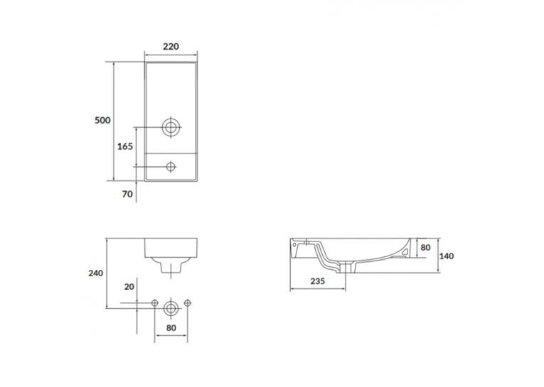 Шафка для раковини Cersanit LARGA 50x22, біла S932-110-DSM+Раковина Cersanit LARGA 50х22см, меблева біла EW K677-005, S932-110-DSM+K677-005