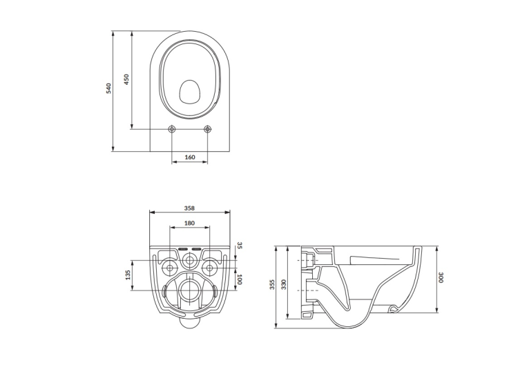  Унітаз підвісний Cersanit Сет C947 Remo Pro Tornado із сидінням дюропласт soft-close (SZCZ1003980001)
