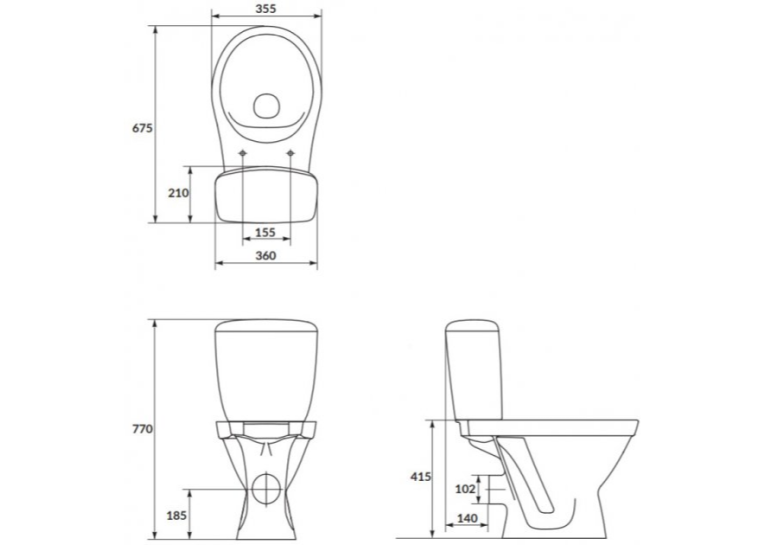 Унітаз-компакт Cersanit CERSANIA SIMPLE ON 0113/6 705 +сид.DELFIІ/MODUO SLIM дюр пов пад K119-001