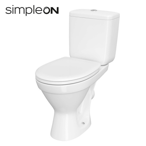 Унітаз-компакт Cersanit SIMPLE ON 011 CERSANIA II 751 CERSANIA ІІ гор.злив,3/6,нижн.підв.+сид.DELFI/MODUO дюр. пов.пад K119-015