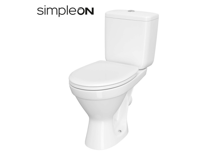 Унітаз-компакт Cersanit SIMPLE ON 011 CERSANIA II 751 CERSANIA ІІ гор.злив,3/6,нижн.підв.+сид.DELFI/MODUO дюр. пов.пад K119-015