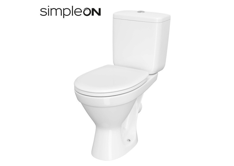 Унітаз-компакт Cersanit SIMPLE ON 011 CERSANIA II 751 CERSANIA ІІ гор.злив,3/6,нижн.підв.+сид.DELFI/MODUO дюр. пов.пад K119-015