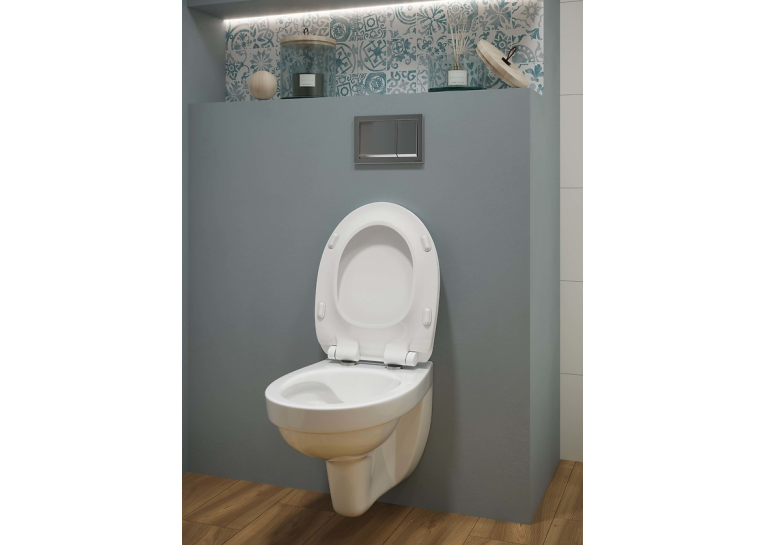 Унітаз підвісний Cersanit SIMPLE ON B 469 CERSANIA +сидіння дюропласт soft close S701-554
