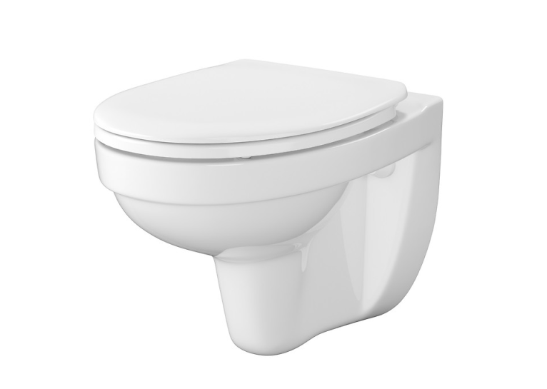 Унитаз подвесной Cersanit SIMPLE ON B 469 CERSANIA + сиденье дюропласт soft close S701-554