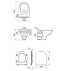 Унітаз підвісний Cersanit SIMPLE ON B 471 ZIP + сидіння дюропласт soft close S701-565