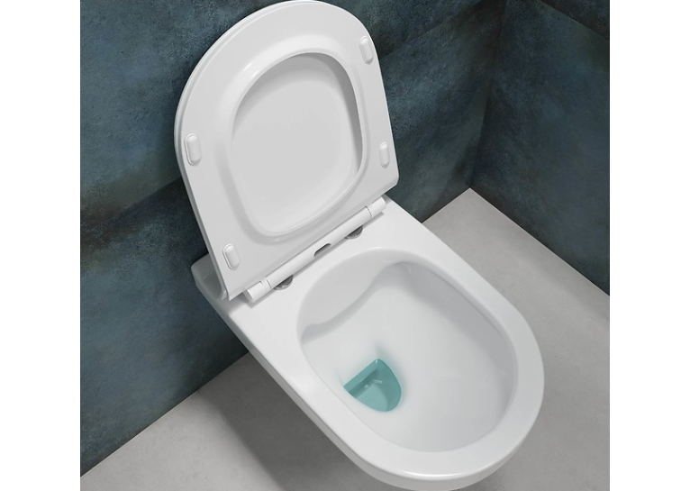 Унитаз подвесной Cersanit SIMPLE ON B 471 ZIP + сиденье дюропласт soft close S701-565