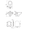  Унітаз підвісний Cersanit SIMPLE ON B 472  ZIP +сид. SLIM дюропласт soft close S701-567