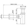  Сифон для раковини Devit ART 12140B чорний матовий