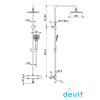 Душова система з термостатом Devit Frida 50502203, хром