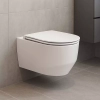 Унитаз подвесной Devit ART 3.0 безободковый с сиденьем Soft Close Quick-Fix дюропласт 3030140W Белый Матовый