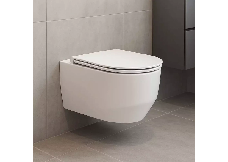 Унитаз подвесной Devit ART 3.0 безободковый с сиденьем Soft Close Quick-Fix дюропласт 3030140W Белый Матовый