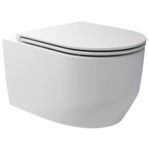 Унитаз подвесной Devit ART 3.0 безободковый с сиденьем Soft Close Quick-Fix дюропласт 3030140W Белый Матовый