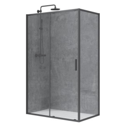 Душова кабіна Devit FEN2340B ART 2.0 120x80, чорний матовий, без піддону, скло прозоре
