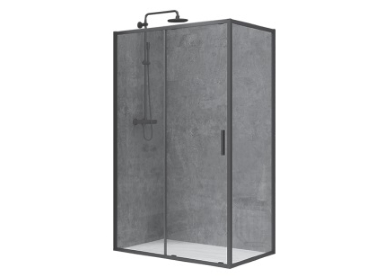 Душова кабіна Devit FEN2340B ART 2.0 120x80, чорний матовий, без піддону, скло прозоре