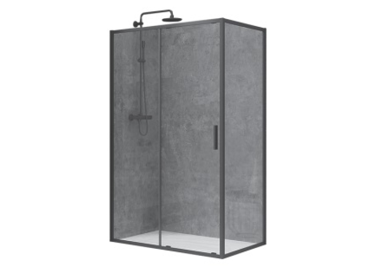 Душова кабіна Devit FEN2340B ART 2.0 120x80, чорний матовий, без піддону, скло прозоре