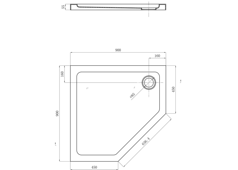  Душовий піддон Devit Comfort 90х90 FTR0123
