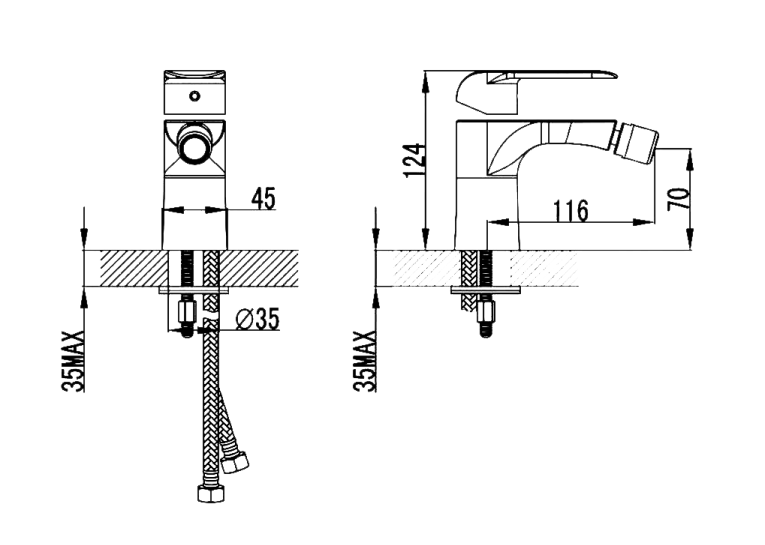  Змішувач для біде Devit Iven 43116141