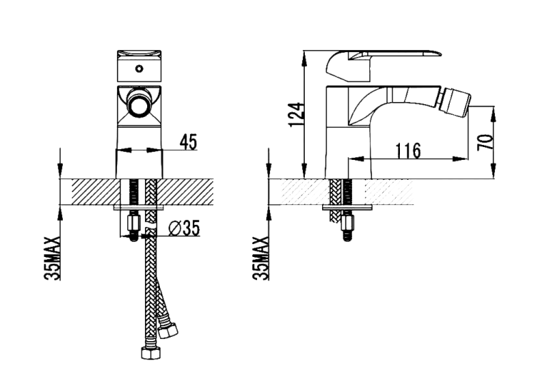  Змішувач для біде Devit Iven 43116141